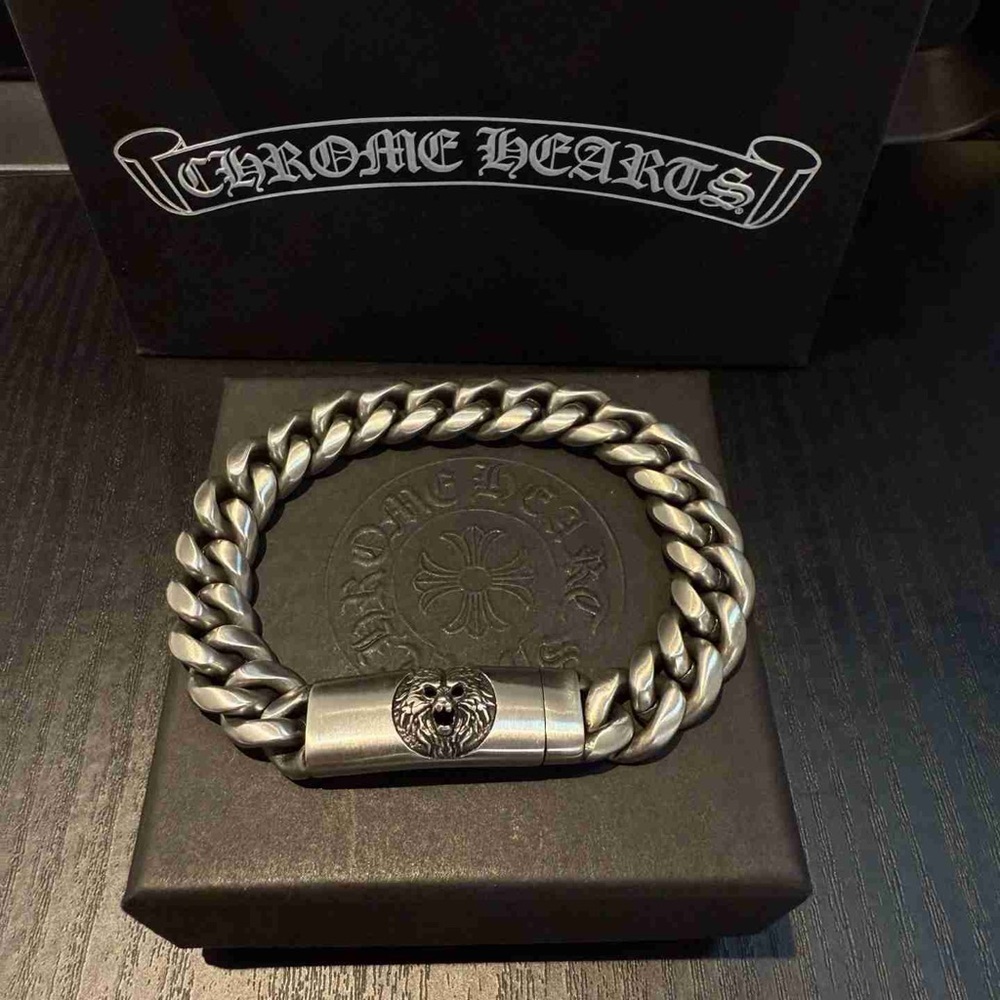 Chrome Hearts Bold Silver Chain Bracelet